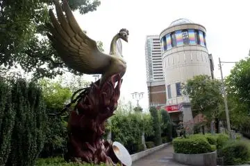 <p>ด้านหน้าทางเข้าของ The Osamu Tezuka Manga Museum</p>