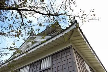 <p>Echizen Ono Castle seen through tree branches - this could be a cherry blossom view in spring!</p>