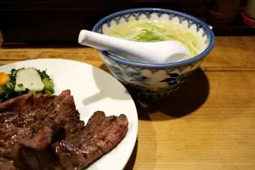 Gyutan and ox tail soup