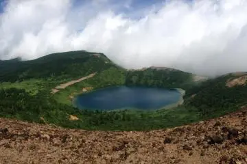 <p>This crater lake is sometimes called 'Eyes of a Witch'</p>