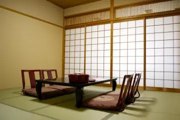 <p>The same Japanese style room with tatami flooring from another angle</p>
