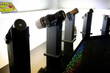 The collection of kaleidoscopes that give different interesting art formations