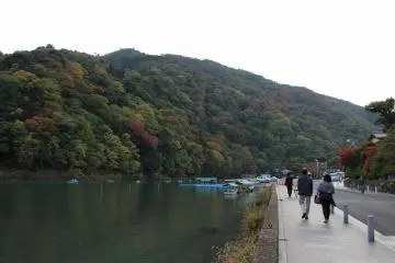 아라시야마와 배 도착장