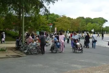 A group of elders enjoying the park