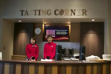 <p>The lovely staff at UCC Coffee museum's Tasting Corner</p>