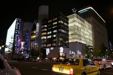 Walking along Osaka's most luxurious avenue