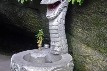 Cool dragon statue hidden behind one of the altars