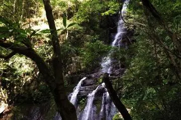 <p>With a 30 meter drop, Oh-taki is the largest of the waterfalls on the trail. &nbsp;</p>