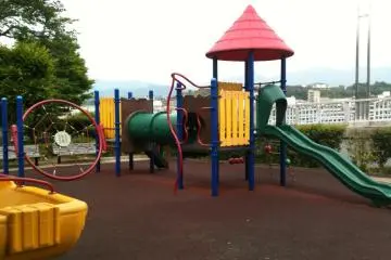 The playground behind the fertility shrine