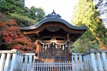<p>Front view of the main hall. It's protected by the stone fence and entry is forbidden.</p>