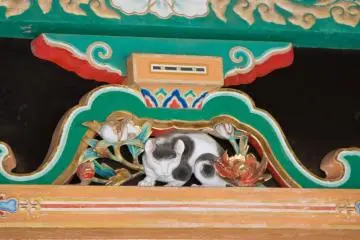 <p>Nemuri Neko, famous (if very small) wooden sculpture of a sleeping cat</p>