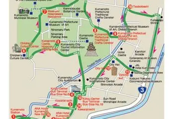 <p>อีกแผนที่หนึ่งของเส้นทางการเดินรถ&nbsp;Kumamoto Castle Loop Bus (Shiromegurin)</p>