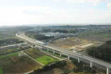 <p>Linimo's track from afar</p>