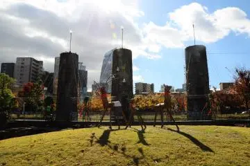 <p>The enormous "Six Chimneys" are also being decorated to welcome Christmas</p>