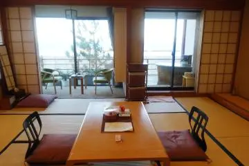 <p>One of the second floor suites at the ryokan</p>