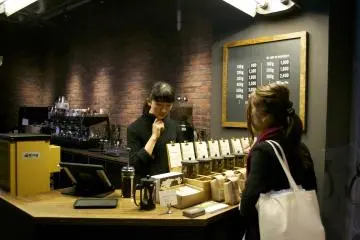 <p>The helpful staff will guide you through the world of coffee beans</p>