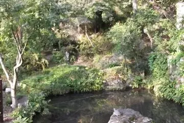 There's space for a small pond below a side shrine