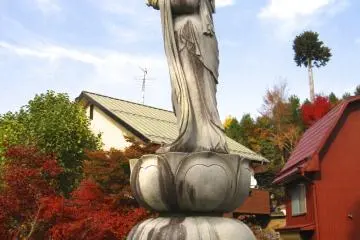 <p>A beautiful back figure of Kannon-sama, the Goddess of Compassion, greeted me as I ushered myself out into the light after a solemn walk inside Japan's largest graveyard.</p>