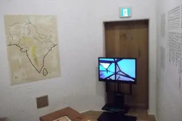 <p>There's this small room with what I guess is a DVD about Akino Fuku and the museum</p>