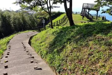 Stone steps leading to the observation deck