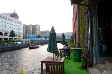 <p>A fantastic beer hall with outdoor seating sits directly across from Hotel Sonia, on the opposite side of the canal.</p>