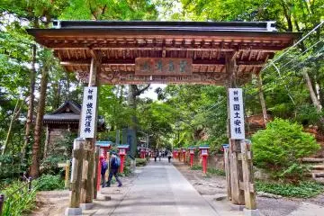 When approaching the temple precinct you will walk under this large gate