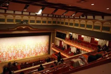 <p>The cheapest seats are at the top and back of the theater, but the view is pretty good.</p>