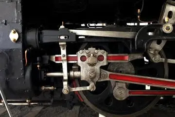 <p>Detail of wheels in a 2-6-2 layout</p>