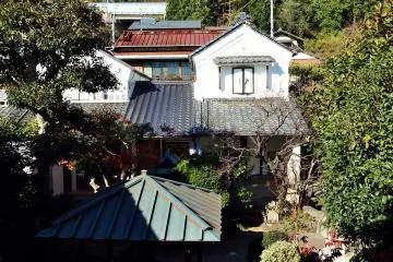 <p>The garden and storage buildings behind the home and dental clinic.</p>