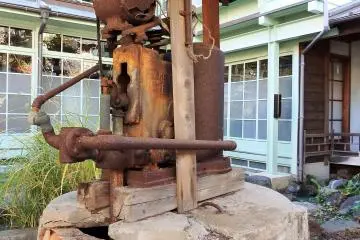 <p>Clean water was pumped to the second floor dental clinic from this well in the backyard.</p>