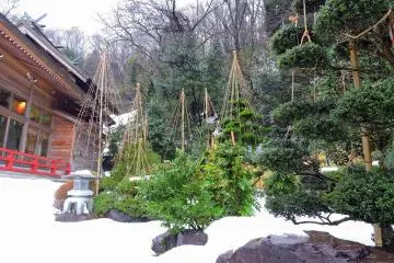 <p>Japanese garden of Izumo Shrine's Annex in a cold winter</p>