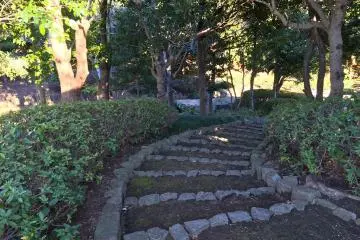 <p>One of the many manicured winding pathways&nbsp;</p>