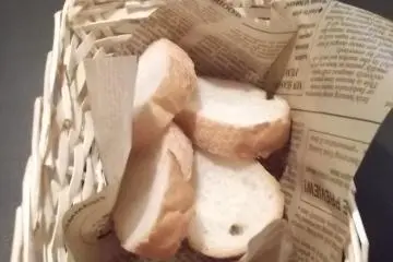<p>My little basket of bread</p>