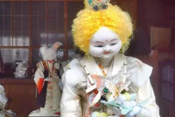 Dolls in a shop window
