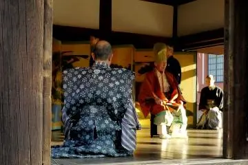 <p>The elderly man played a god</p>
