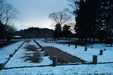 <p>Remains of where a large warehouse once stood</p>