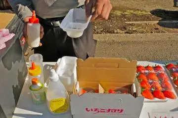 <p>ตรวจตั๋วและรับถาดอันเล็กๆที่มีนมข้นหวานพร้อม! น่าอร่อยจัง!</p>