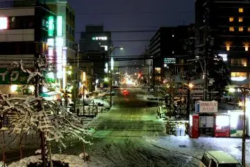 วิวที่มองจากสถานียะมะชินะ ซึ่งเป็นสถานีที่ใกล้ที่สุดในการเข้าถึงคลองแห่งนี้