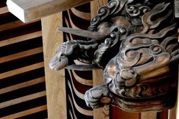 <p>A carved baku, a mythological creature said to eat bad dreams</p>