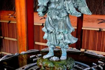<p>Unusual winged and bearded statue</p>