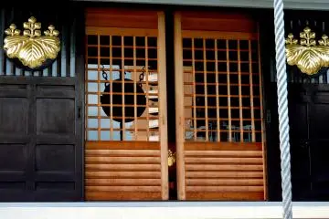 <p>The doors of the temple were slightly open</p>