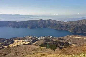View of the lake from Mt. Komagatake.