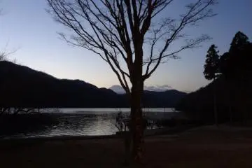 Lakeside at dusk.