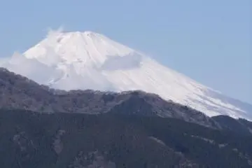Snow covered Mt. Fuji.