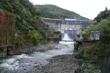 <p>Looking upriver to the dam</p>