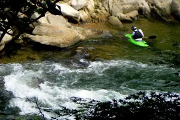 <p>He was paddling in circles</p>