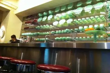 The bar - a retro 50s feel to it