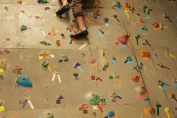 <p>Going for an interesting move on a beautifully set climb.</p>