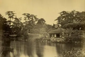 Beato's photo of the park 150 years ago.