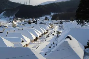 오우치주쿠의 남쪽 방향 풍경